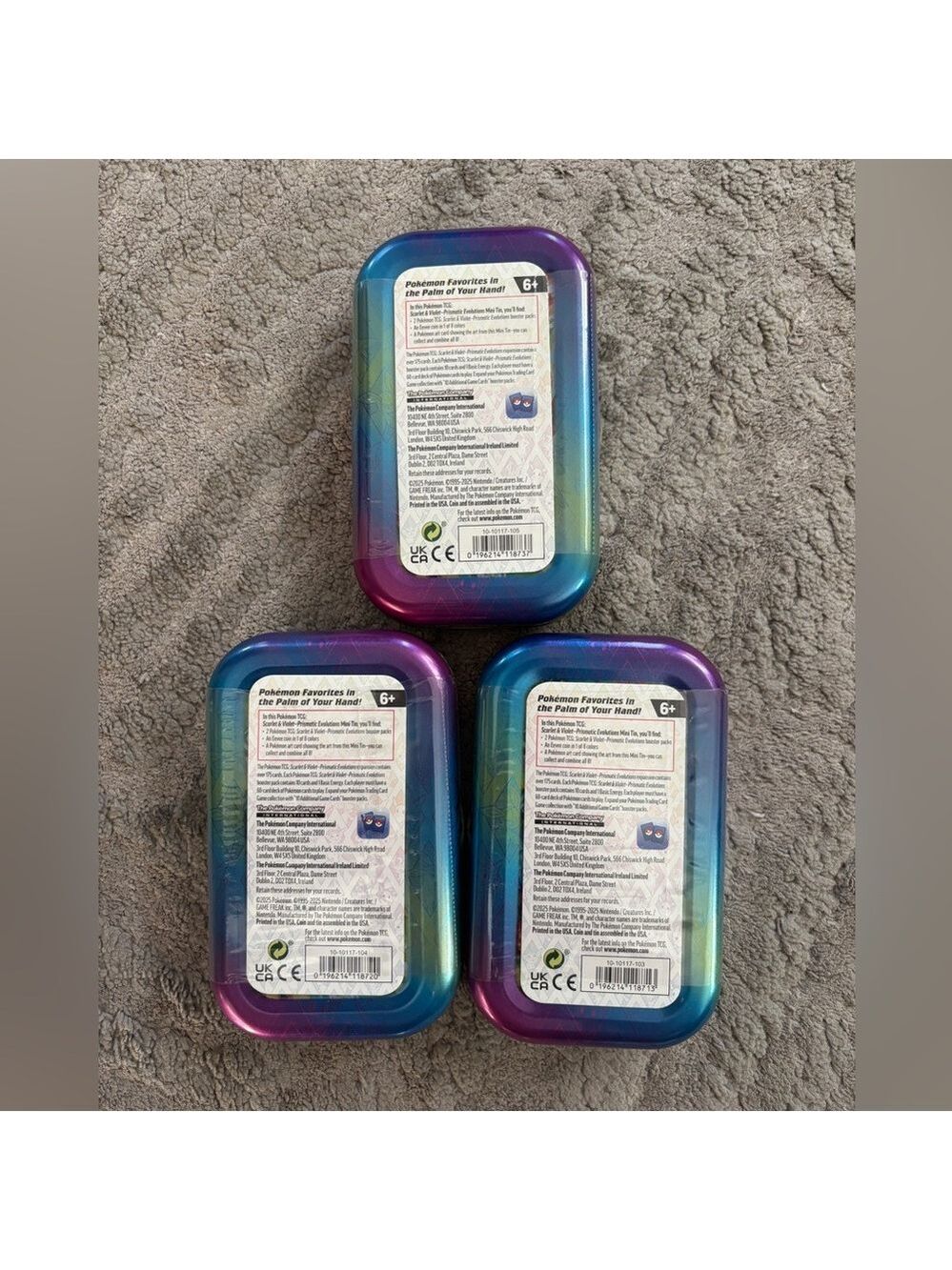 Pokémon TCG:Scarlet & Violet-Prismatic Evolutions Mini Tin , NEW PER BOX - Picture 4 of 4